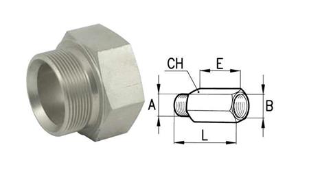 HYDRAULIK FÖRLÄNGD ADAPTER HANE-HONA 3/8