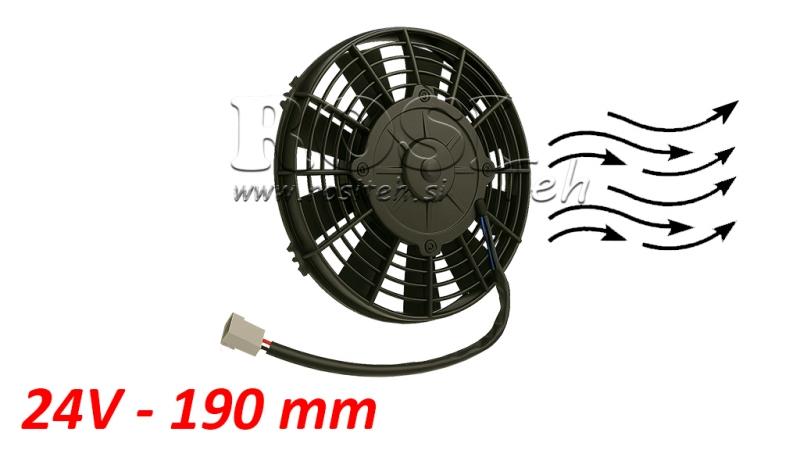 AXIAL LÜFTER - VENTILATOR 190 mm - ZULEITEND 24V