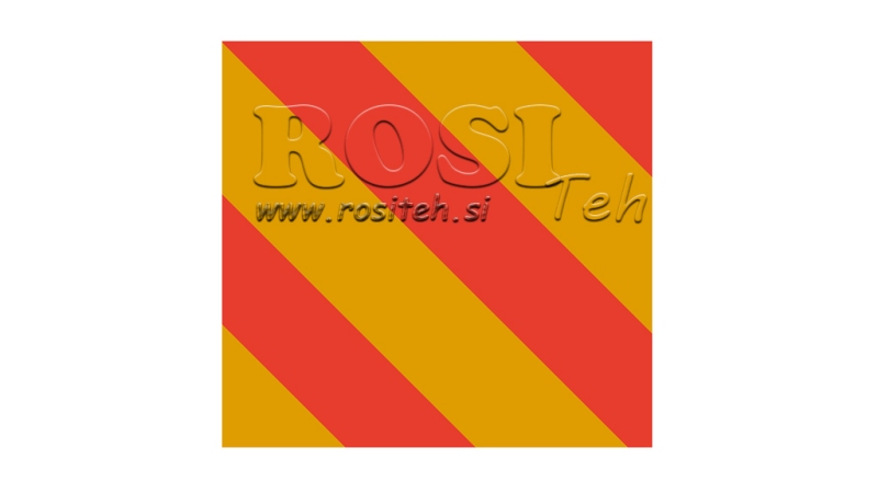 ALU ADVARSELSSKILT FOR KØRETØJER OG TILBEHØR DIM.423X423MM