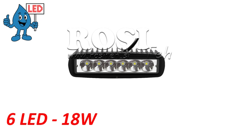 LED ARBEJDSLYS - LYS 6 LED 18W 12V-24V