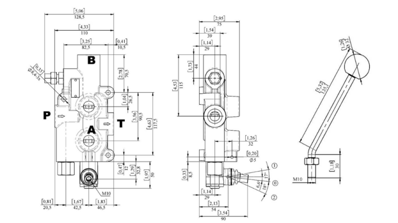 HYDRAULICKÝ VENTIL P81-RS AUTOMATICKÝ PRO ROZDĚLOVAČ - DVOURYCHLOSTNÍ