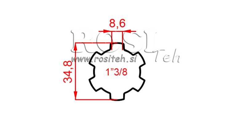 ADAPTADOR CARDÁN BUJE 1-3/8 (150 mm)