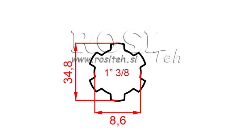 KARDANSKI NASTAVEK 1-3/8 OBOJESTRANSKI (250 mm)
