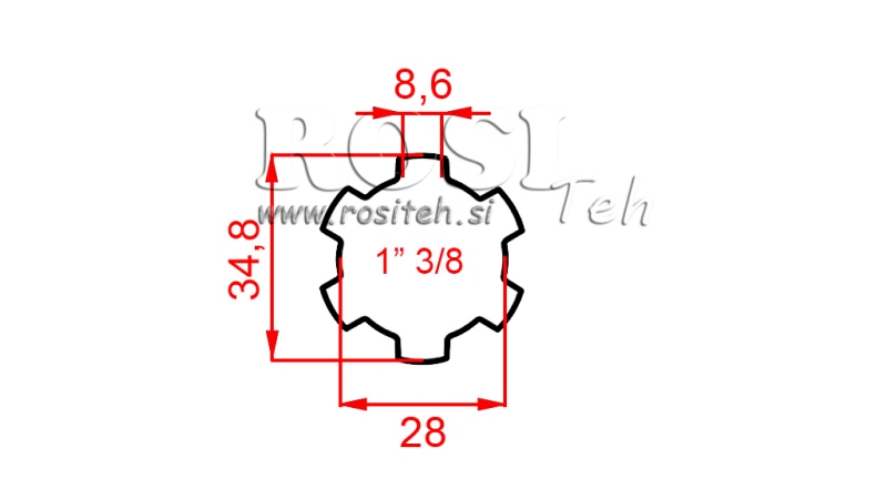EJE CARDÁN ESTRIADO 1-3/8 (1000 mm)
