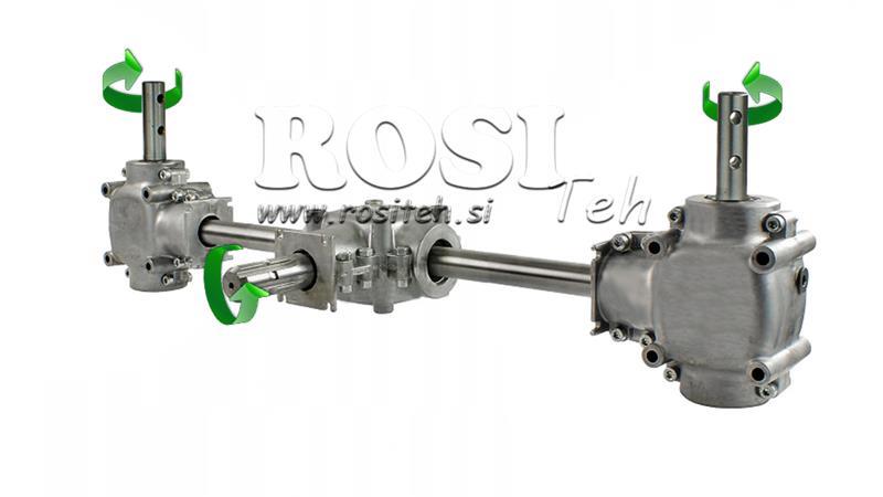 SET VON REDUZIERUNGEN 1:1.35 (22HP-16kW) FÜR DREIFACHGETRIEBE L:770