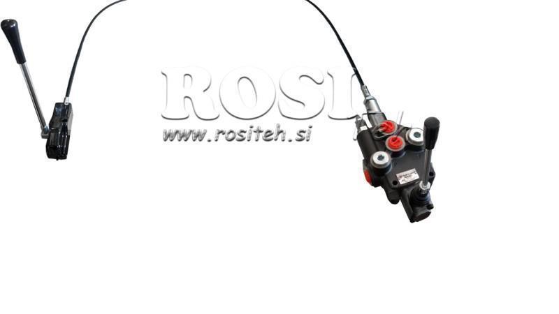 JOYSTICK DOBBELT HÅNDTAG 1 m HYDRAULISK VENTIL 1xP80 liter