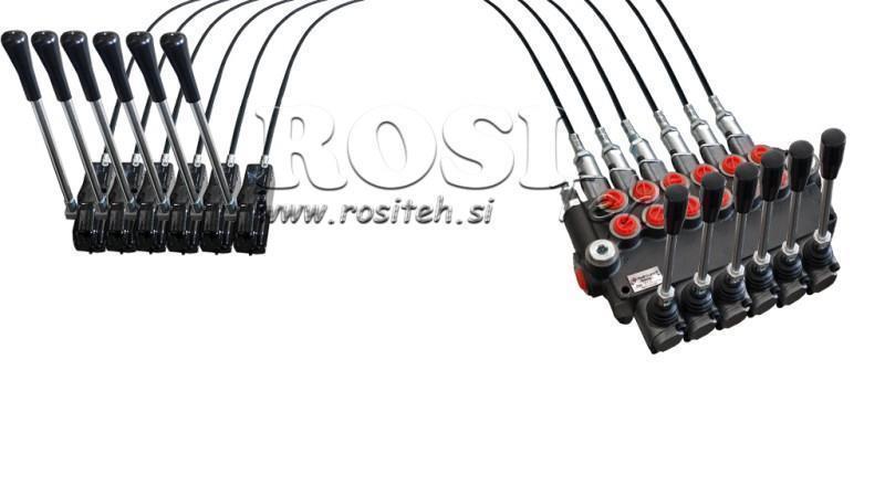 JOYSTICK DOBBELT HÅNDTAG 2 m HYDRAULISK VENTIL 6xP80 liter