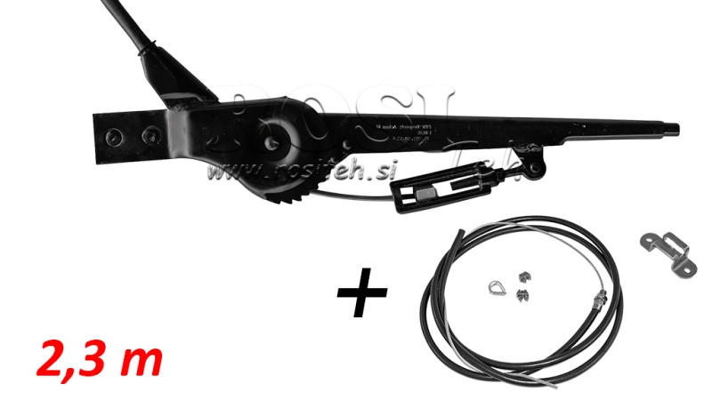 ZIEHEBEL FÜR ANHÄNGER HANDBREMSE Komplet mit Stahlseil 2,3m