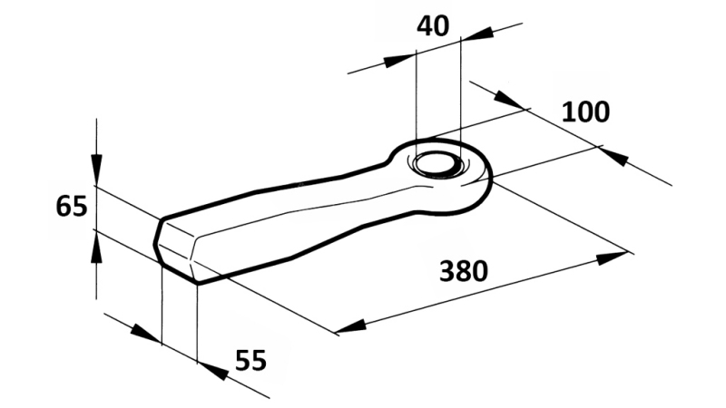 FAST TRAK KROG FI40 55x65 L380 - 10.000/1.500KG