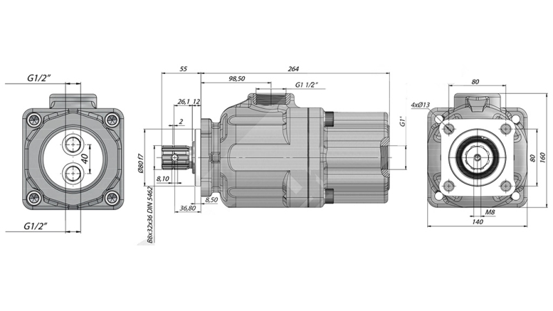 HYDRAULISK PISTONPUMPE -100CC - 300 BAR