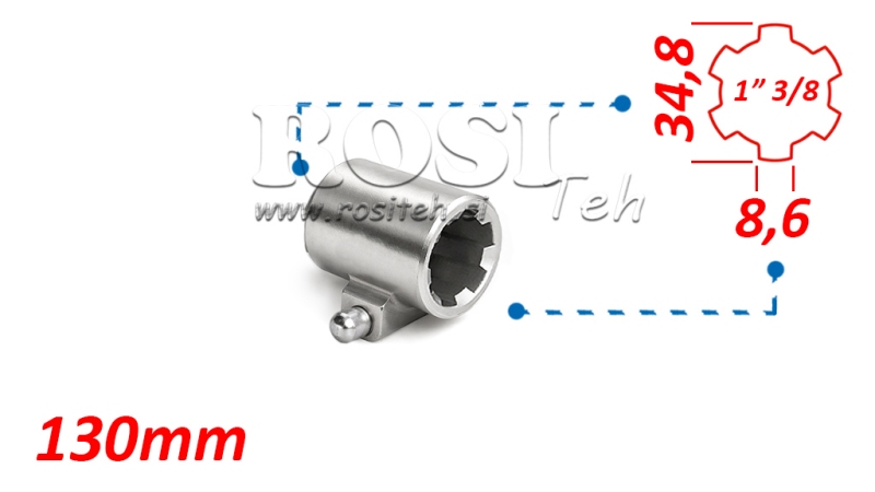 KARDANSKI NASTAVEK Z ZATIČEM 1-3/8 (130 mm)