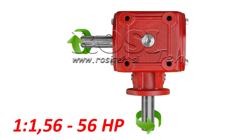 WINKELGETRIEBE 1:1,56 (56HP-43kW)