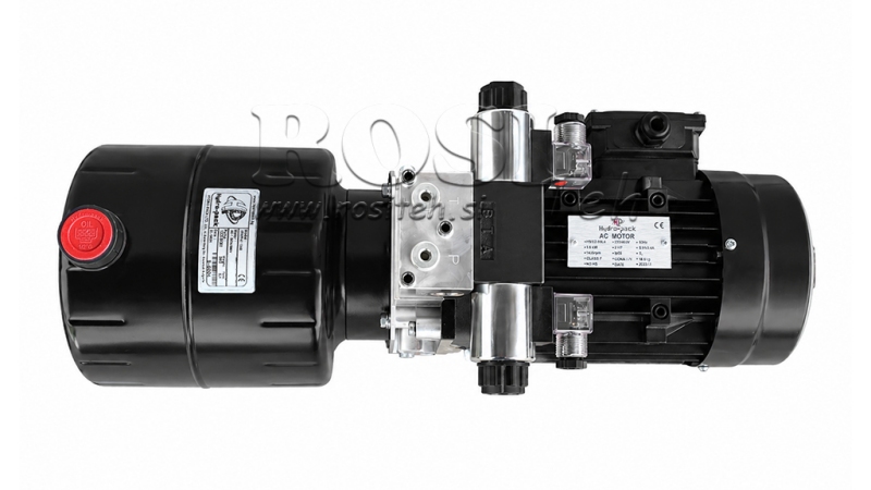 MINI HYDRAULIKAGGREGAT 380V AC (1.5 kW) - 5.8 cc - 8.2 lit/min - tank 6 lit