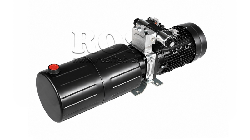 MINI HYDRAULIKAGGREGAT 380V AC (2.2 kW) - 8.0 cc - 11.2 lit/min - tank 12 lit