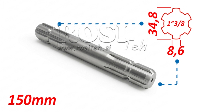 ΠΡΟΣΑΡΜΟΓΕΑΣ P.T.O. 13/8 ΚΑΙ ΑΠΟ ΤΙΣ ΔΥΟ ΠΛΕΥΡΕΣ L=150