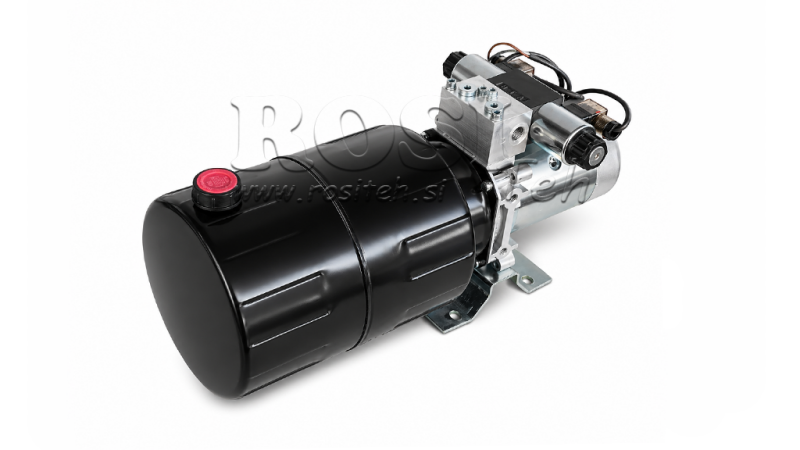 MINI HYDRAULIKAGGREGAT 12V DC - 1.6kW = 2.1cc - 8 lit - bidirektionell enhet (metall)