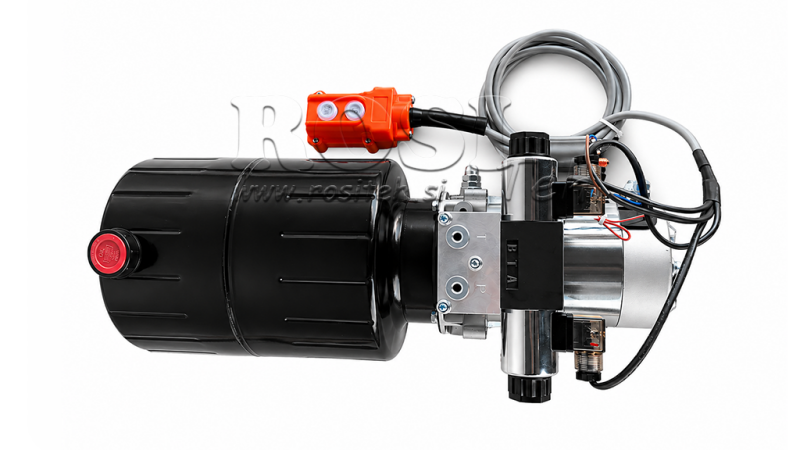 MINI HYDRAULIKAGGREGAT 12V DC - 1.6kW = 2.1cc - 8 lit - bidirektionell enhet (metall)