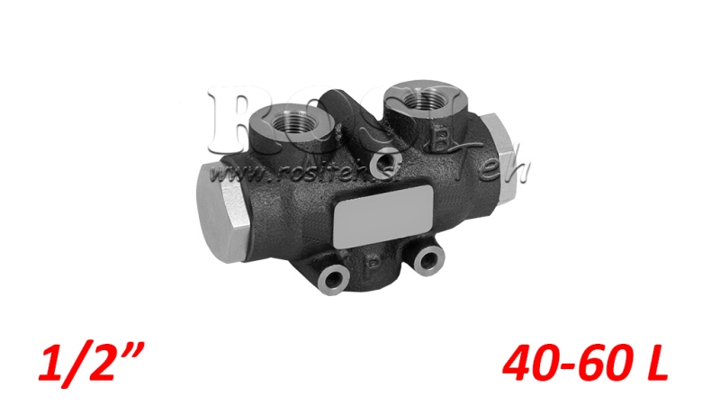 HYDRAULISK DISTRIBUSJONSVENTIL FLOW V01006 40 - 60 LIT - 1/2 - 250 BAR (MAK.300 BAR) V-EQ30