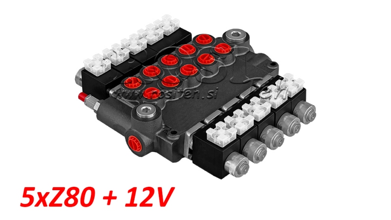 HIDRAVLIČNI VENTIL 5xZ80+12V DC