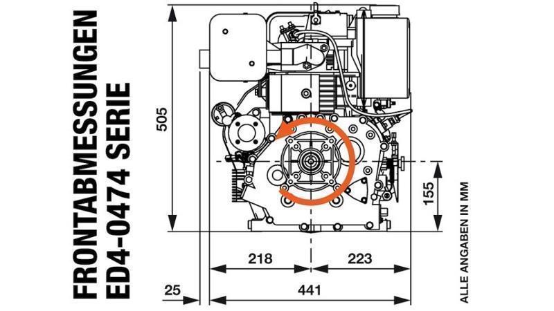 dieselmotor 474cc-8.0kW-3.600 RPM-E-KW25x88-elektrisk start