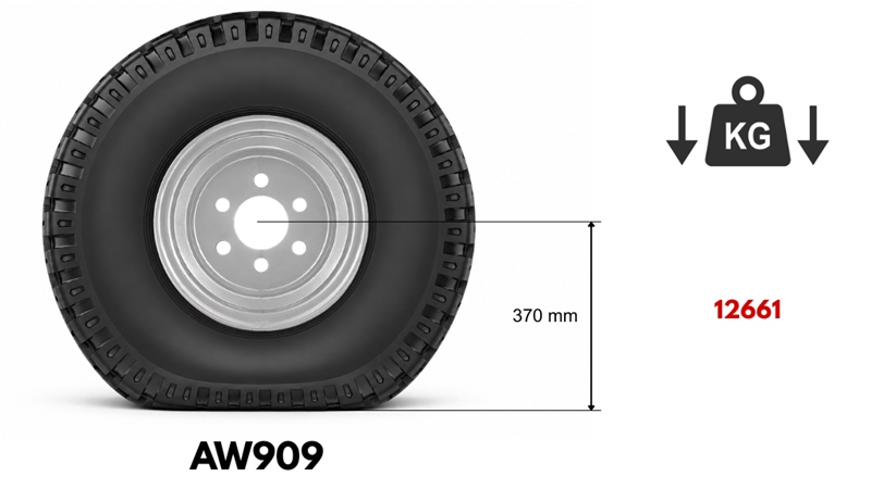 11,5/80-15,3 ANHÄNGERREIFEN AW909 (14 PR) MIT FELGE 9,00 x 15,3