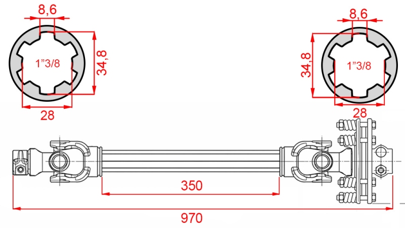 ECO KARDAN 970mm 70-110HP Z LAMELO