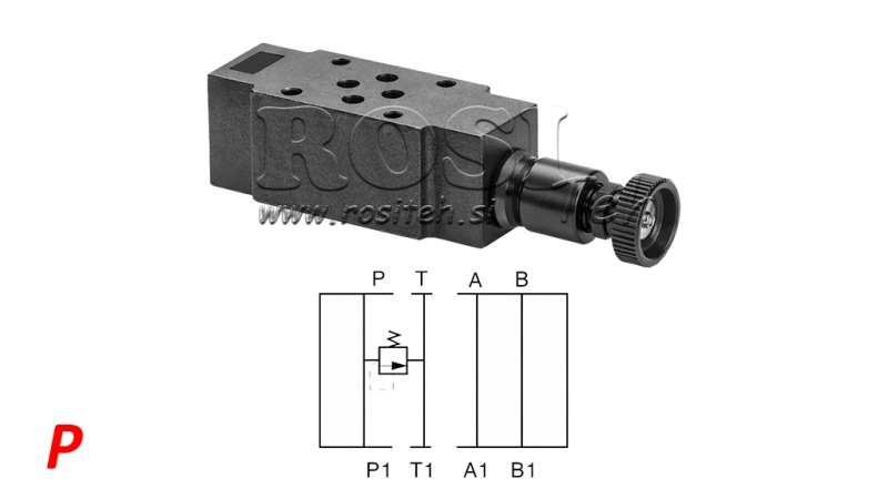 DRUCKBEGRENZUNGSVENTIL CETOP 3 (P) 15-315 bar
