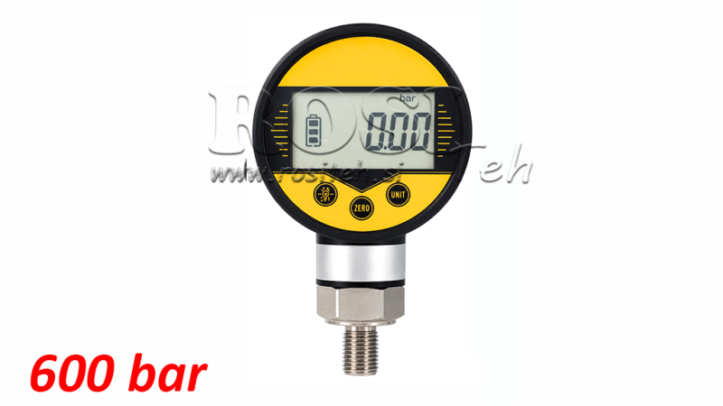 DIGITALER MANOMETER DN63 VERTICAL 0-600 BAR - 1/4