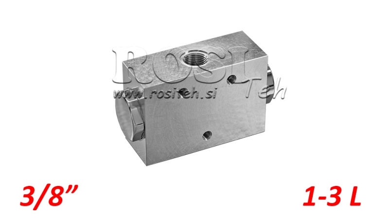 HYDRAULISK DISTRIBUTIONSVENTIL FLOW V1020 DFL 1-3 LIT - 3/8 - 250 BAR (MAX.300 BAR) METAL