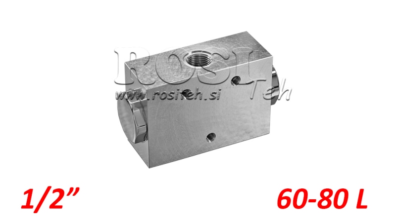 HYDRAULISK FORDELINGSVENTIL FLOW V1027 DFL 60-80 LIT - 3/8 - 250 BAR (MAKS.300 BAR) METALL