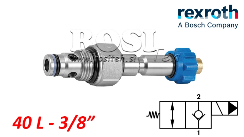 HYDRAULISCHER OFFENER ELEKTROMAGNETISCHER STEUERGERÄT FÜR 2-WEGE-VENTIL REXROTH 3/8 40-LIT