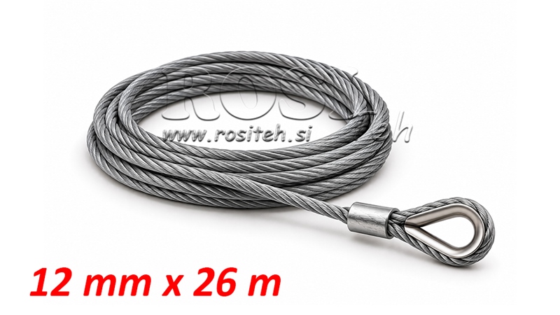 STAHLSEIL FÜR SEILWINDE RS-20000 - 9100 kg