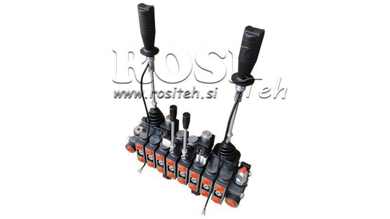 HYDRAULISK VENTIL HIAB 8xPC70   2x JOYSTICK - ELEKTRISK KONTROL 12V