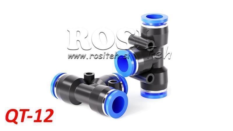 PNEUMATISCHER STECKER T-VERBINDUNG TPA OHNE GEWINDE QT-12