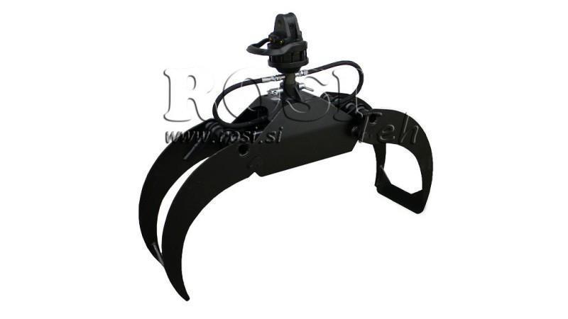 FORST CLAW LG1200 kg - 1120 mm ROTATOR 3000/1500 KG MIT ACHSE