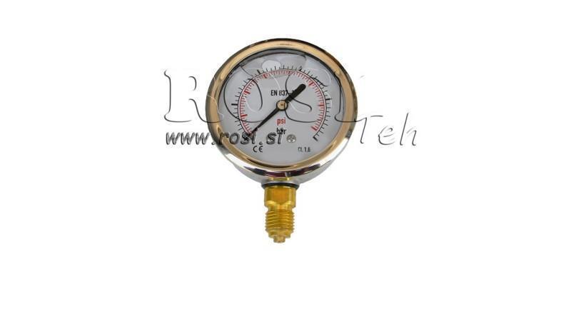 MANOMETER DN63 VERTIKAL 0 - 600 BAR - 1/4