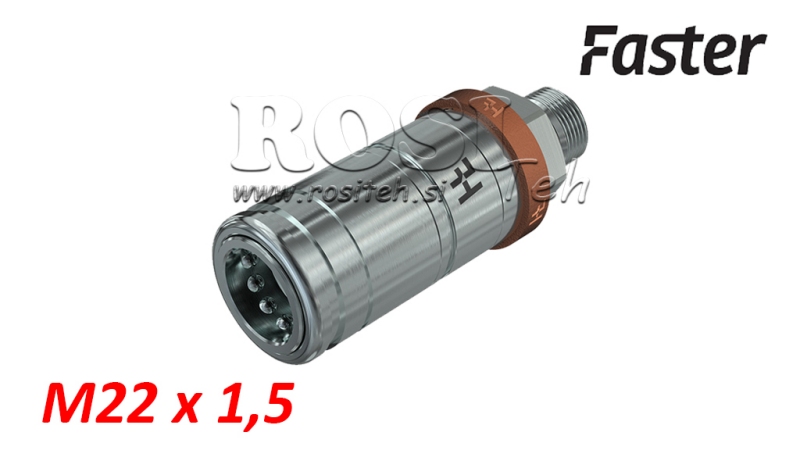 SCHNELLKUPPLUNG TRAKTOR, WEIBLICH 3CFPV PUSH-PULL M22x1,5