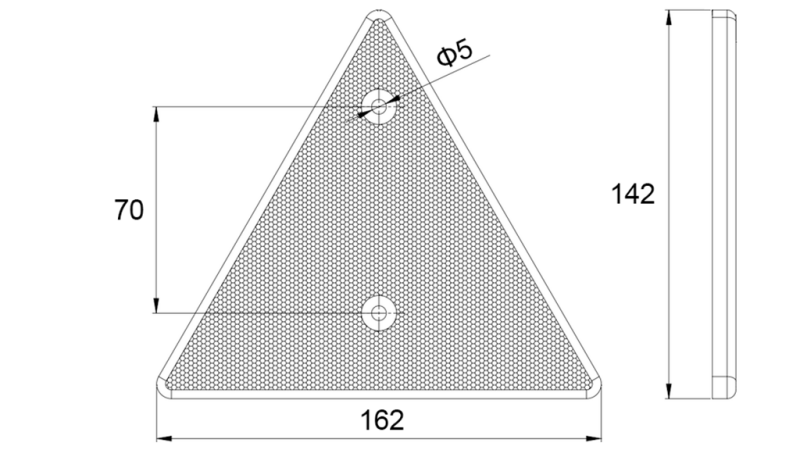 RÜCKSTRAHLER DREIECKIG (4 Stück Packung)