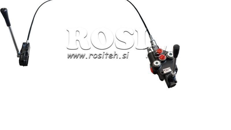 JOYSTICK DOBBELT HÅNDTAG 2 m HYDRAULISK VENTIL 1xP40 liter