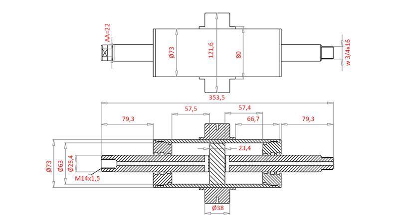 HYDRAULISCHER LENKZYLINDER FALL 188842A1