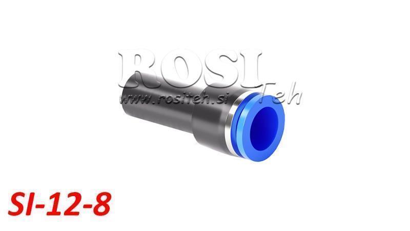 PNEUMATISK PLUG REDUCER KOBLING TPA UDEN GEWINDE SI-12-8