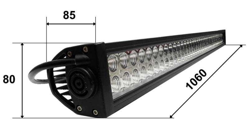 LED ARBEJDSLYS - LYS 80 LED 240W 12V-24V KOMBO 106CM MEGA