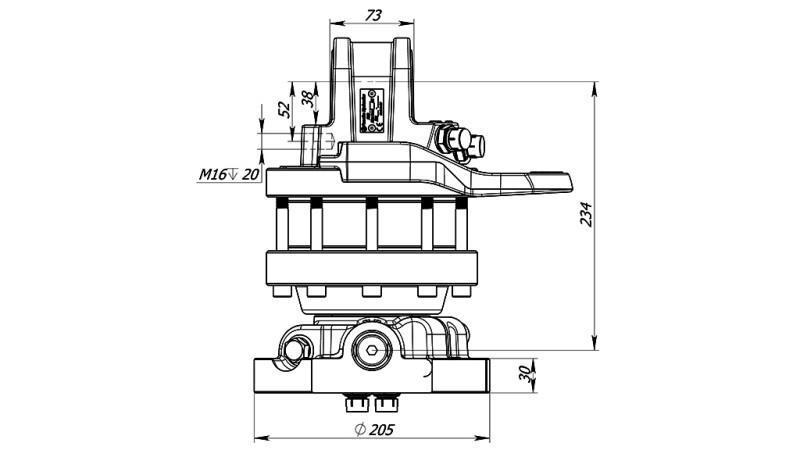 HYDRAULISCHER ROTATOR 5500/3250 KG MIT FLANSCH