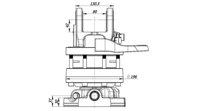 HYDRAULISK ROTATOR 6000/3000 KG MED FLANGE
