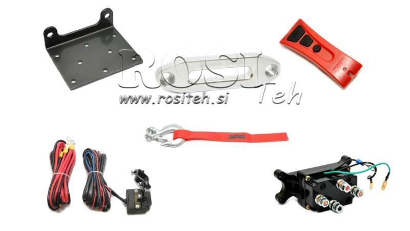 12 V ELEKTRISK WINCH DWH 3500 HD - 1588 kg - SYNTHETISK REB
