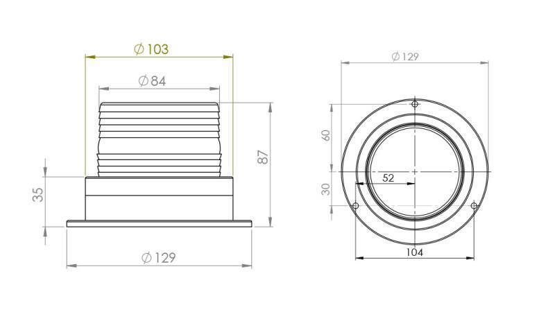 LED ROTERENDE LYS MAGNETISK 12V