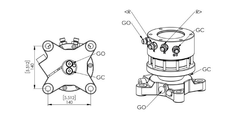 14045 - HYDRAULISK ROTATOR CR300 - 3000/1500 DUBBEL FLÄNS
