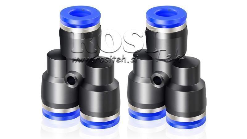 PNEUMATISCHER Y-STECKANSCHLUSS TPA OHNE GEWINDE QY-6