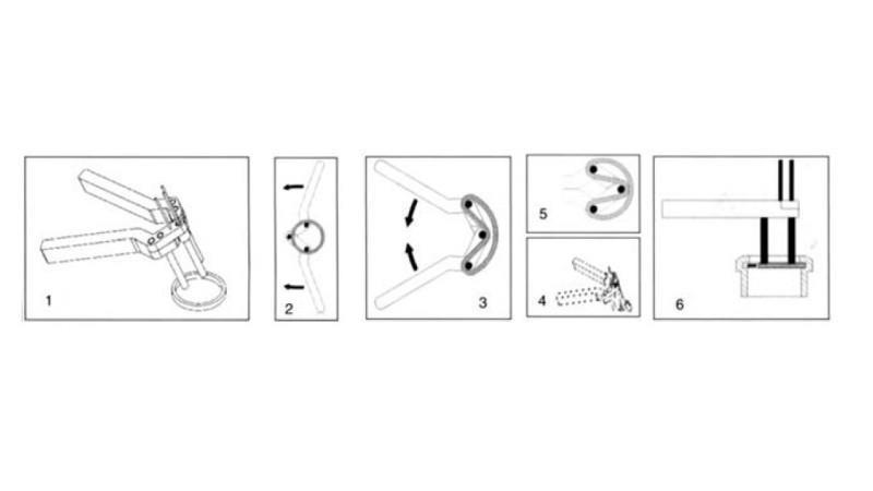 værktøj til udskiftning af hydrauliske tætningsringe