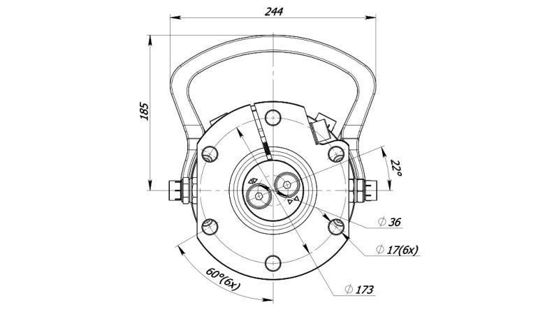 HYDRAULISK ROTATOR 6000/3000 KG MED FLANGE
